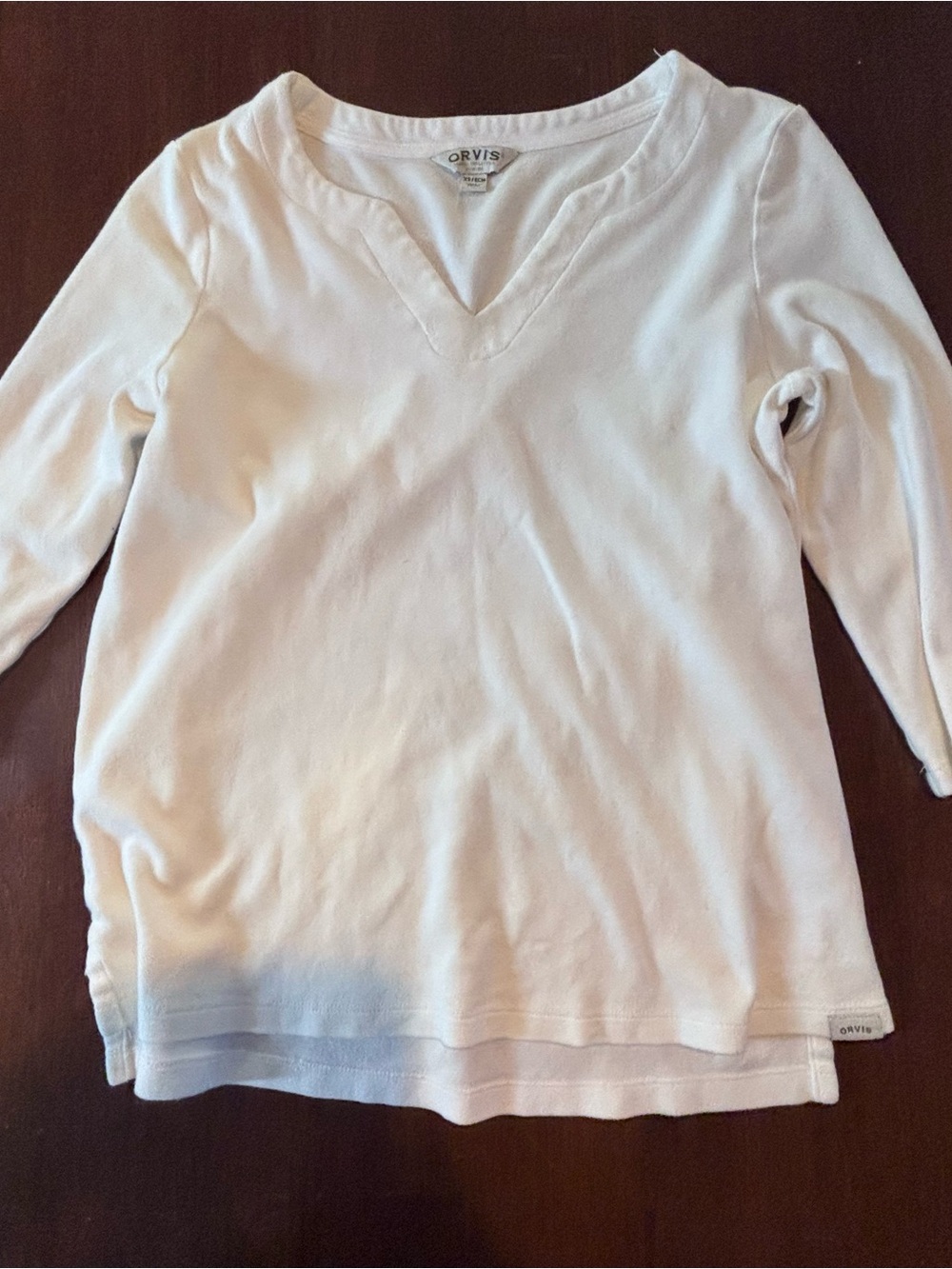 Orvis Women's White V-Neck Cotton Top